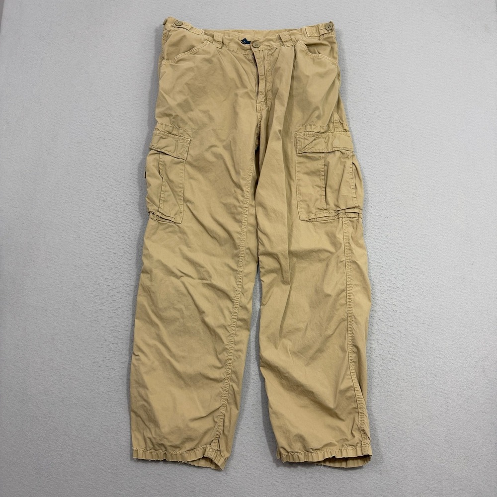 Vintage Polo Ralph Lauren Cargo Pants 32x30 Khaki Cotton Straight Leg Utility